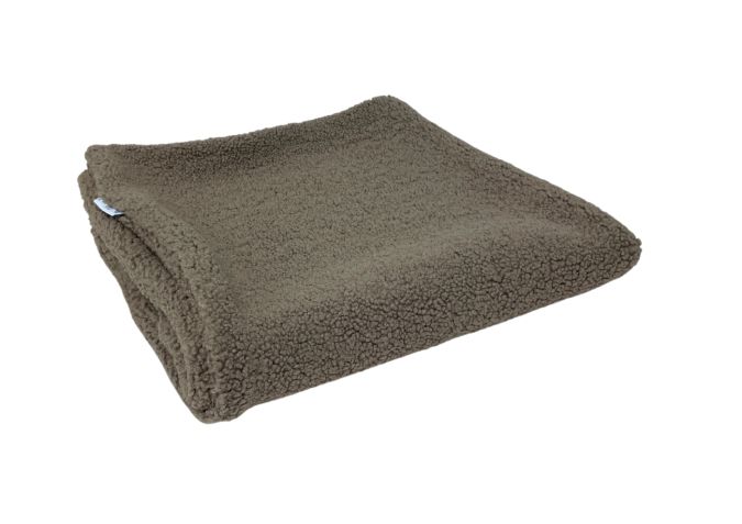 Kuscheldecke Teddy Taupe