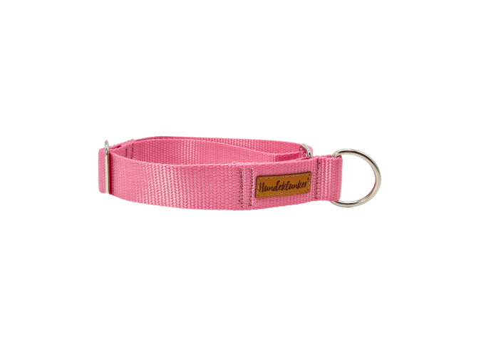 Zugstopp Halsband Basic Pink SILBER