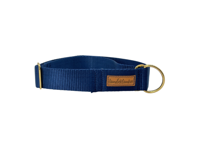 Zugstopp Halsband Basic Blau GOLD