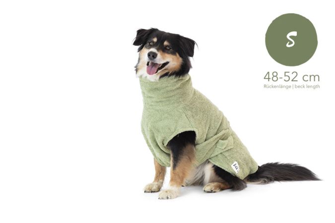 Hundebademantel aus Bio-Baumwolle "Green Leaf"