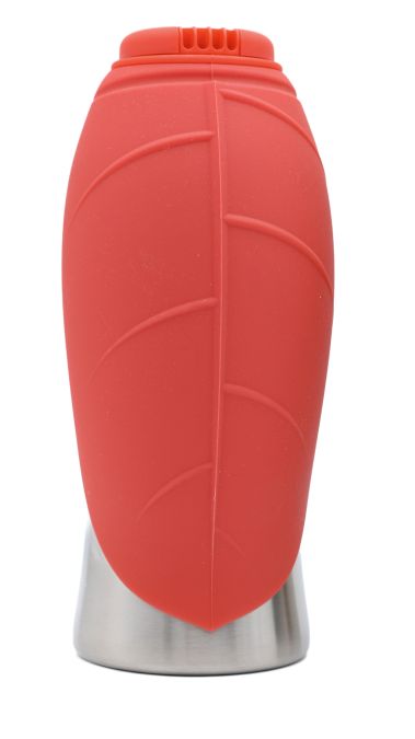 Trinkflasche mit Silikonnapf Rot