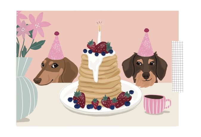 Postkarte // Birthday Brunch