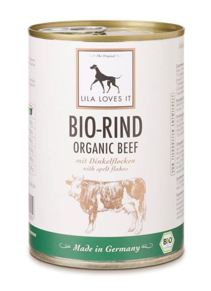 Bio-Rind mit Dinkelflocken Dose 400g