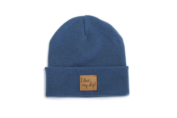 Mütze "I love my dog" friesenblau