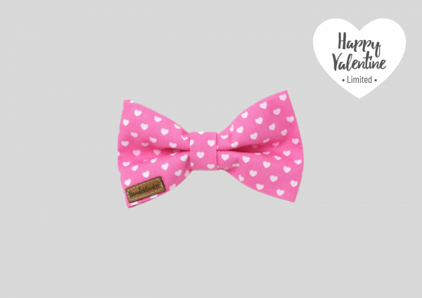 Fliege Happy Valentine rosa