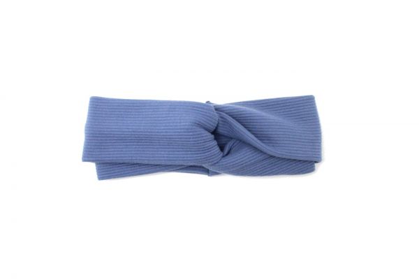 Stirnband Jerseycord Mittelblau