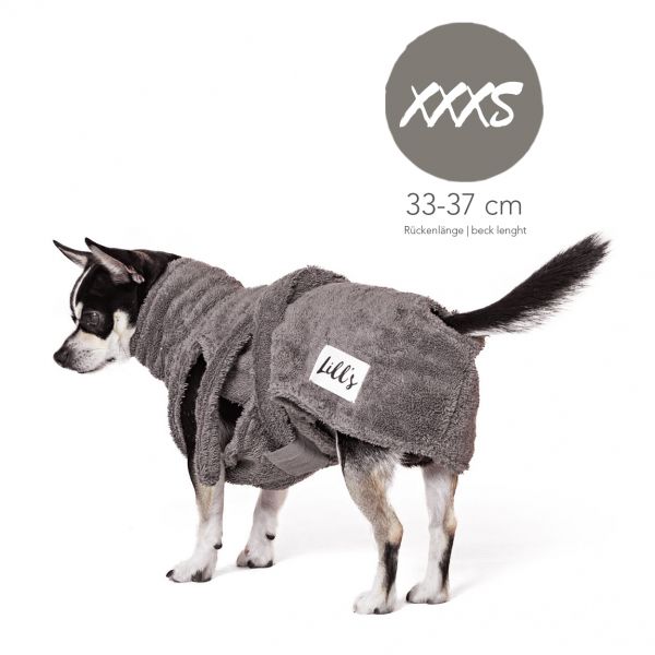 Hundebademantel aus Bio-Baumwolle "Stone Grey"
