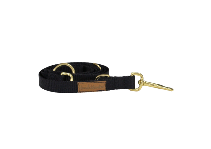 Leine Basic Schwarz GOLD