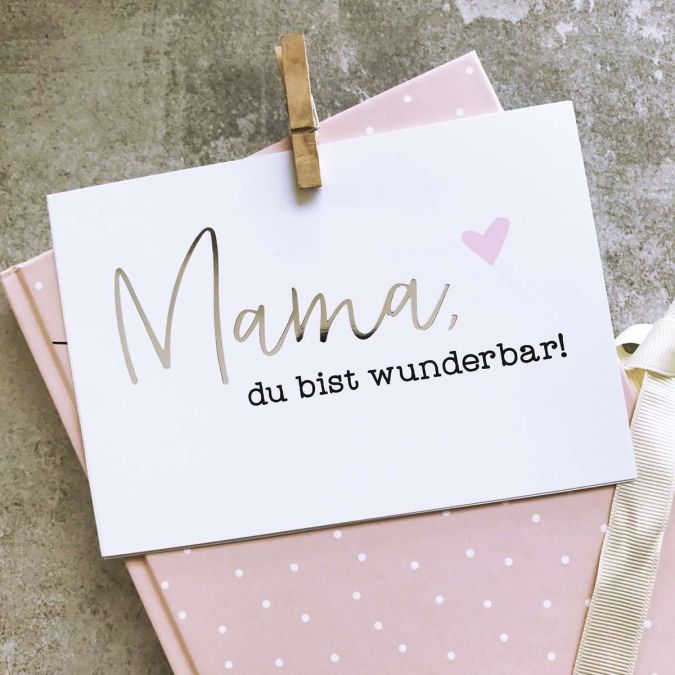 Postkarte | Mama du bist wunderbar