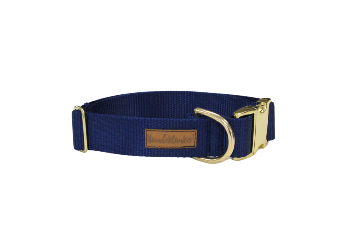 Halsband Basic Blau GOLD