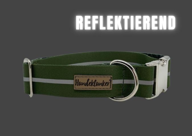 Halsband Oliv Reflektor SILBER