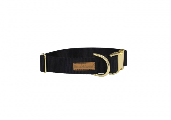 Halsband Uni Schwarz GOLD