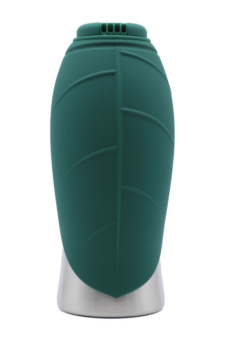 Trinkflasche mit Silikonnapf Grün