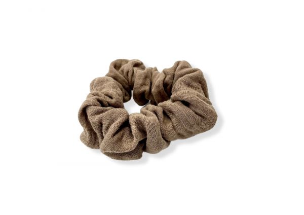 Scrunchie // Haarband // Musselin Taupe