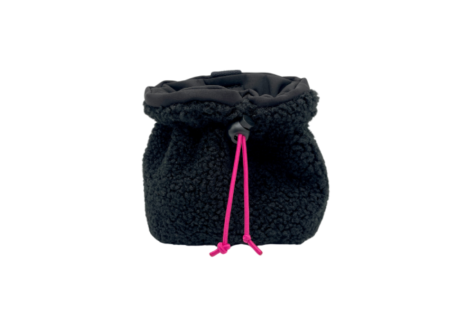 Futterbeutel Teddy Black Neonpink