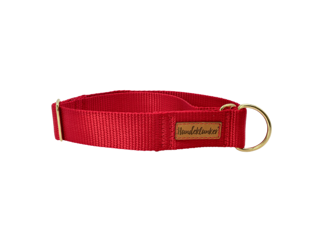 Zugstopp Halsband Basic Rot GOLD