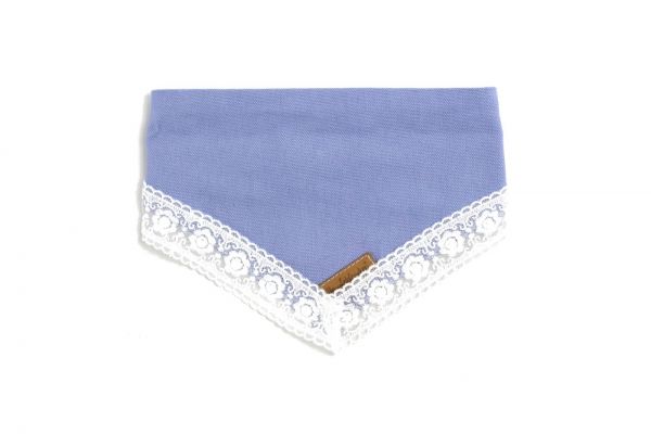 Halstuch Lavendel mit Spitze (offwhite)