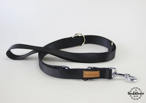Leine Uni Schwarz SILBER