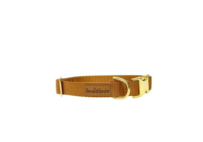 Halsband Basic COGNAC Gold